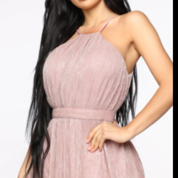 Fashion Nova Classy Night Out Pink Maxi Dress XS - Picture 2 of 8
